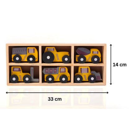 Wooden Construction  Vehicle  Set - ShinyTotts