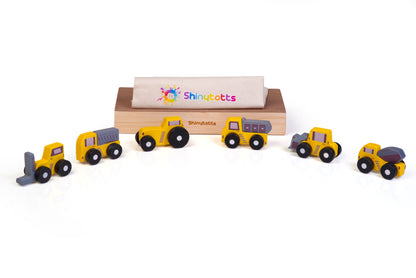 Wooden Construction  Vehicle  Set - ShinyTotts