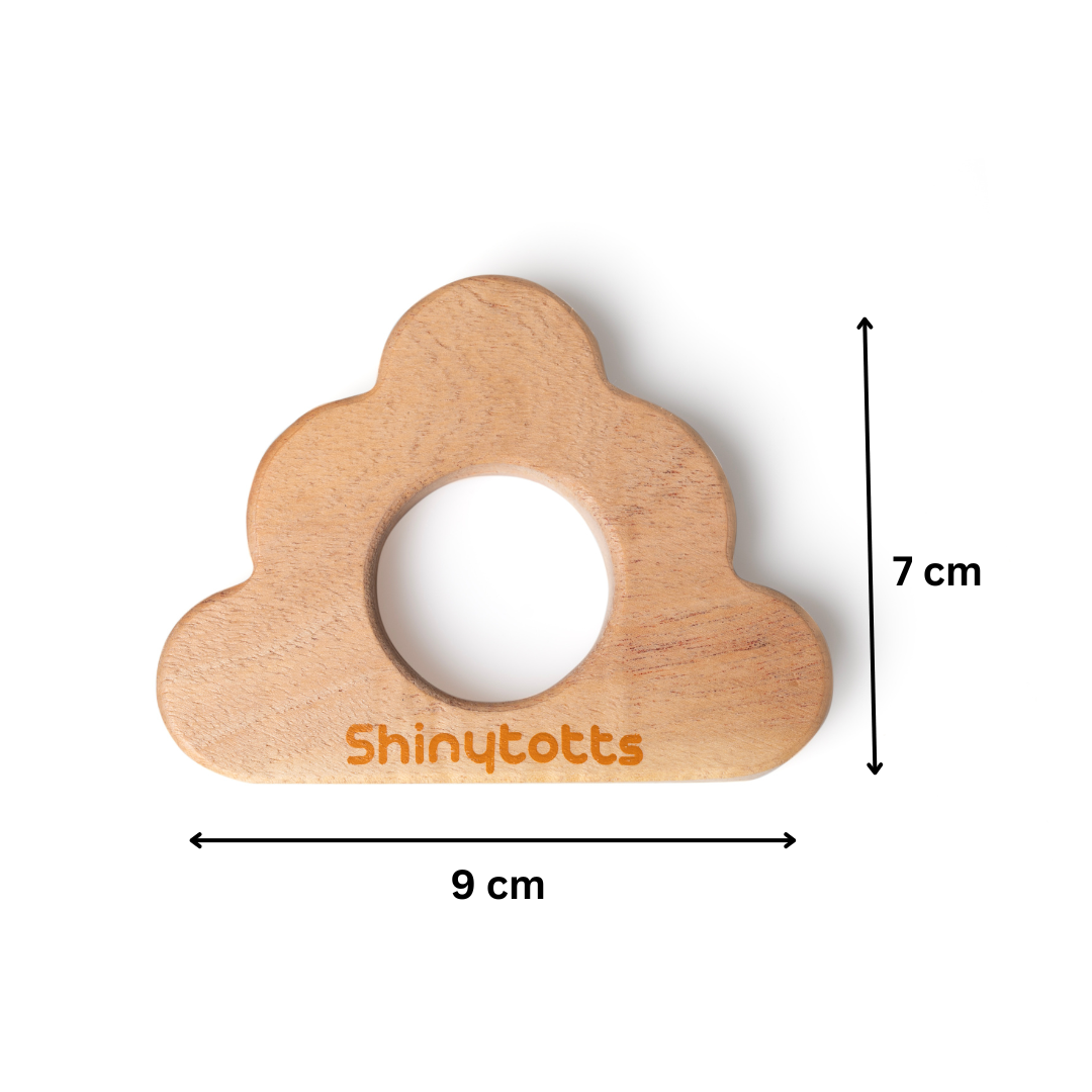 Neem Wood Star & Cloud Teether - ShinyTotts